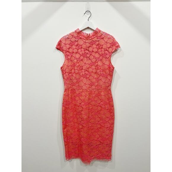 Lela Rose Lace Pattern Midi Length Dress - Picture 4 of 13